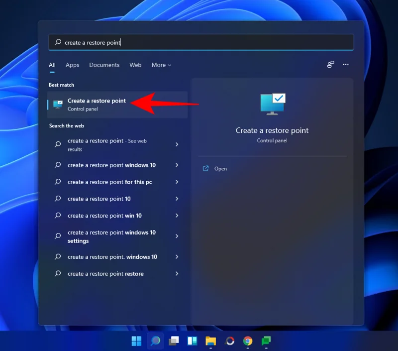 Windows 11에서 복원 지점을 만드는 방법