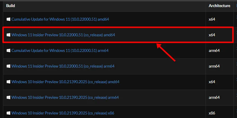 내부 개발자 채널 빌드용 Windows 11 ISO를 다운로드하는 방법