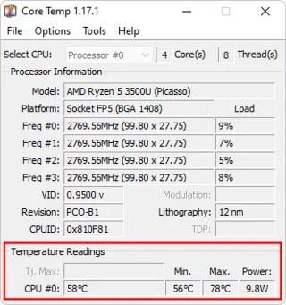 Windows 11에서 CPU 온도를 확인하고 표시하는 방법