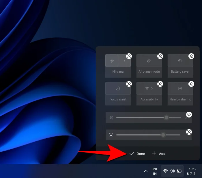 Windows 11 관리 센터에서 바로 가기를 추가, 제거 또는 변경하는 방법