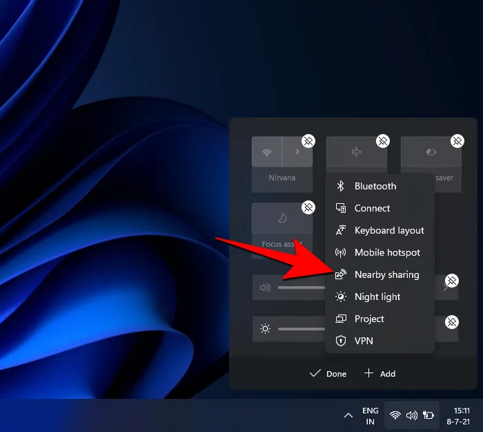Windows 11 관리 센터에서 바로 가기를 추가, 제거 또는 변경하는 방법