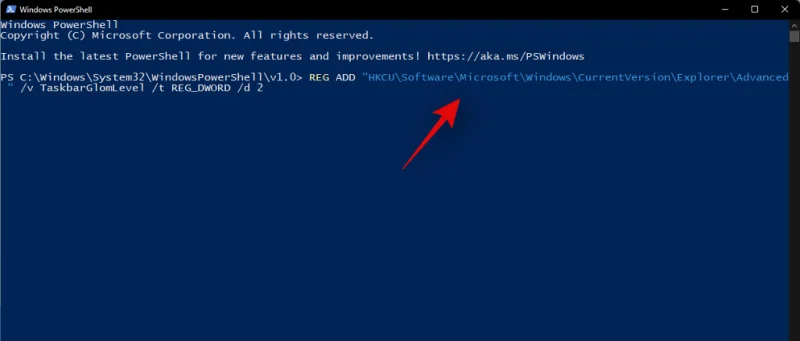 레지스트리 해킹으로 Windows 11 작업 표시줄에서 아이콘을 그룹 해제하는 방법