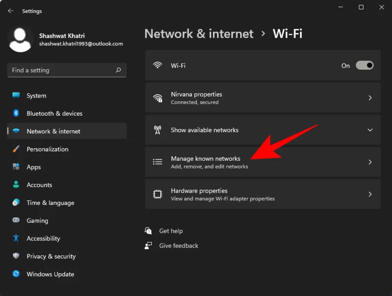 Windows 11에서 네트워크를 잊어버리는 방법