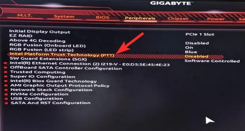 Windows 11용 BIOS에서 TPM 2.0 및 보안 부팅을 활성화하는 방법