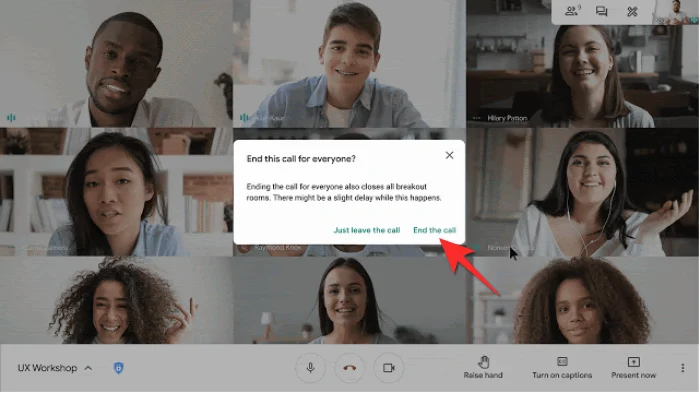 Comment mettre fin à une réunion dans Google Meet&nbsp;: guide étape par étape