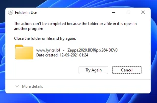 Windows 11에서 현재 사용 중인 파일 또는 폴더를 찾는 방법