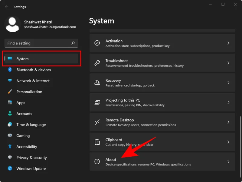 Windows 11에서 컴퓨터가 32비트인지 64비트인지 확인하는 방법