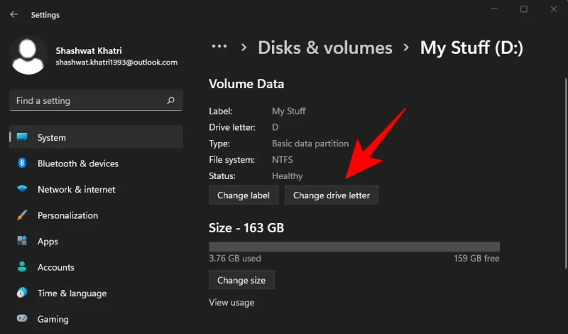 Windows 11에서 드라이브 문자를 변경하는 방법