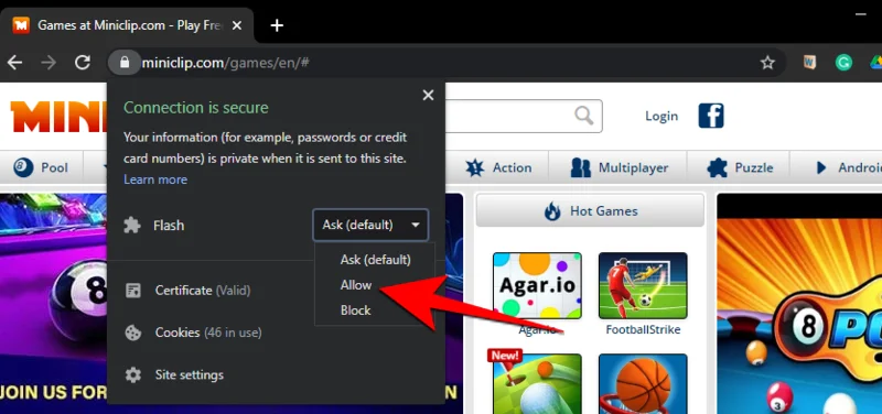 Windows 11에서 Adobe Flash Player 차단을 해제하는 방법