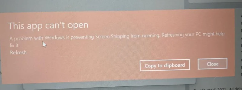 [อัปเดต: 8 พ.ย. 8] Snipping Tool ไม่ทำงานบน Windows 11?  วิธีแก้ไขข้อผิดพลาด 'แอปนี้เปิดไม่ได้' หรือปัญหาทางลัด