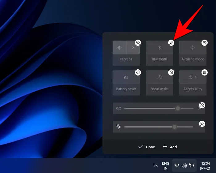 Windows 11 관리 센터에서 바로 가기를 추가, 제거 또는 변경하는 방법
