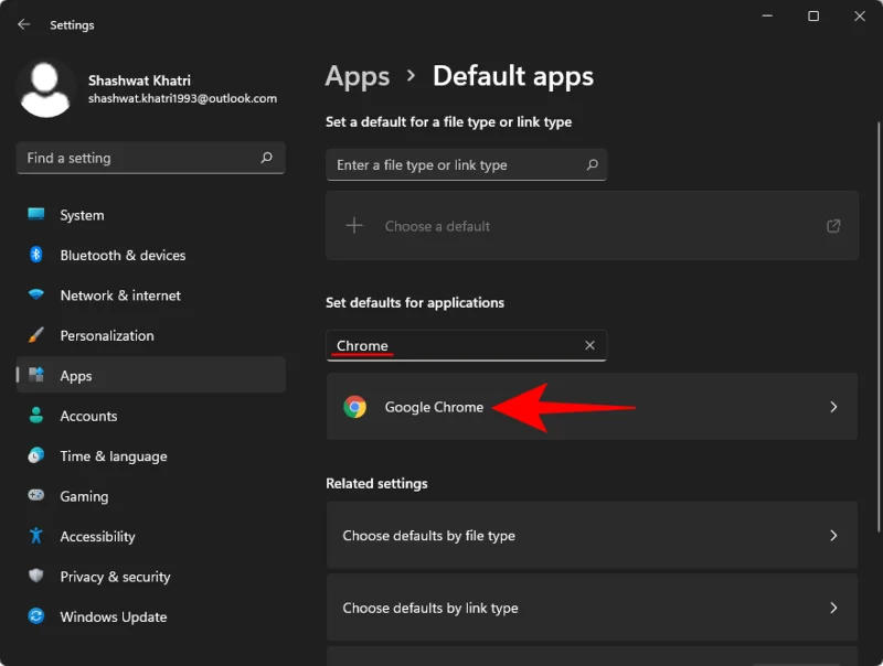 Windows 11에서 Chrome을 기본 브라우저로 설정하는 방법