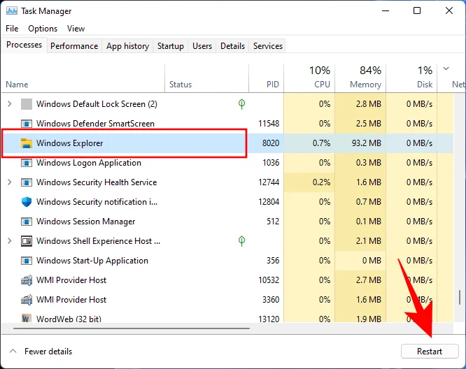 Windows 11에서 Windows 탐색기를 다시 시작하는 방법 및 수행 시 발생하는 일