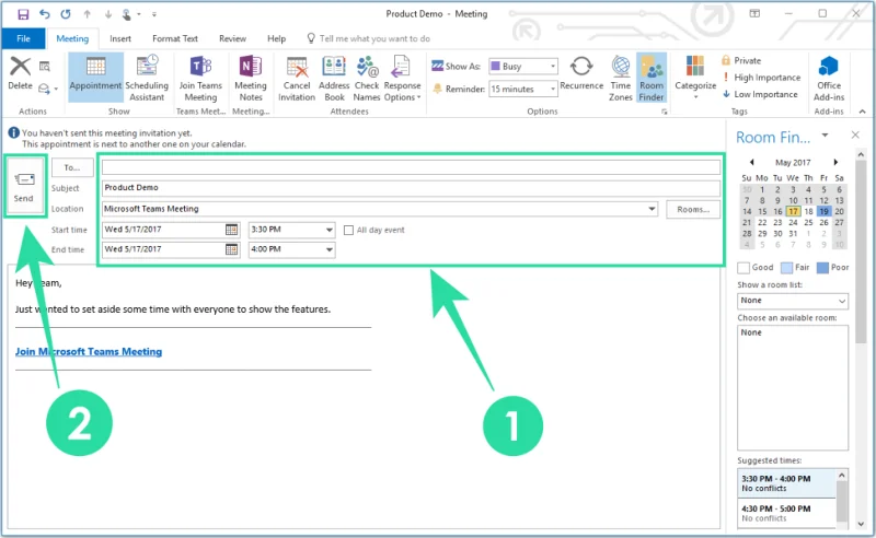 วิธีกำหนดเวลาการประชุม Microsoft Teams