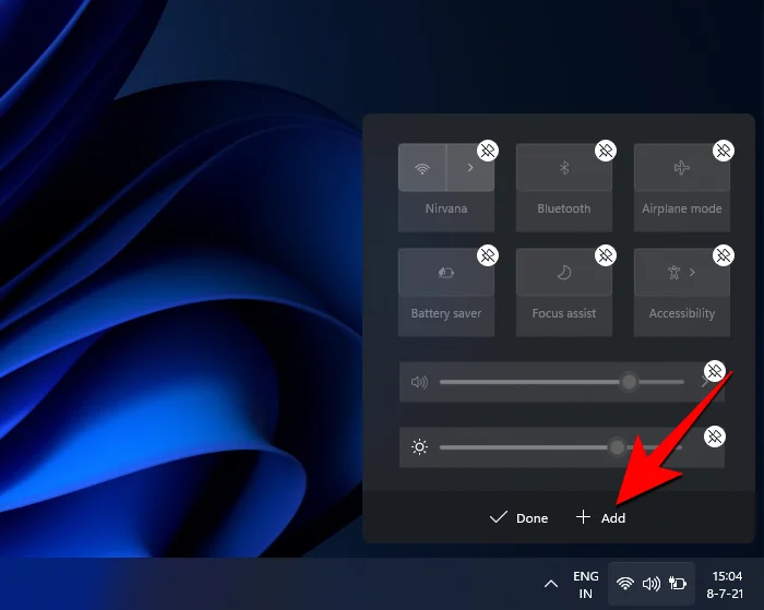 Windows 11 관리 센터에서 바로 가기를 추가, 제거 또는 변경하는 방법