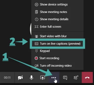 MicrosoftTeamsでライブキャプションをオンにする方法