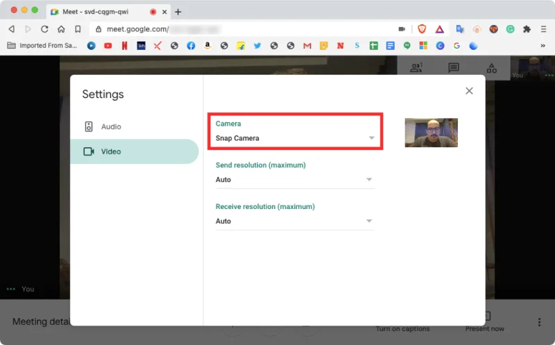 Comment retourner ou mettre en miroir la caméra sur Google Meet sur Windows et Mac