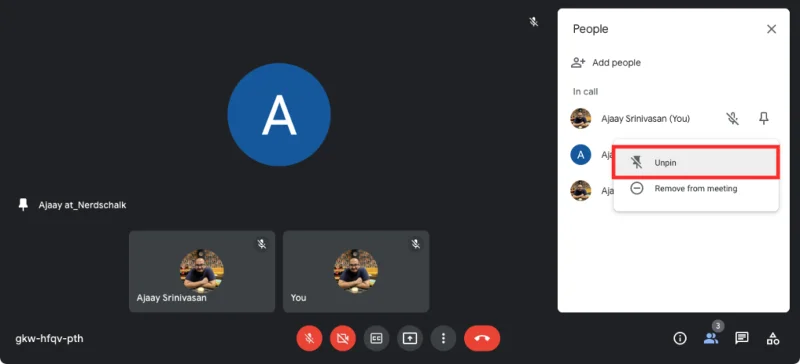 จะปักหมุดบน Google Meet ได้อย่างไร  จะมีใครรู้หรือเห็นไหม?