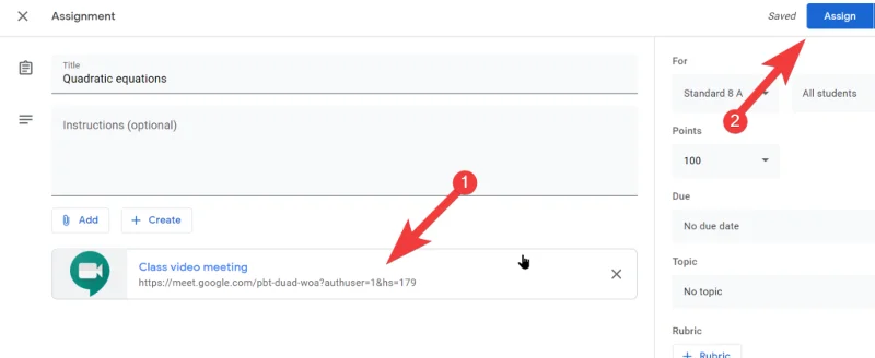 วิธีใช้ Google Meet ใน Google Classroom