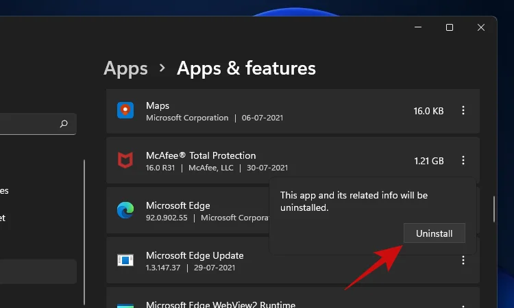 Windows 11에서 McAfee를 제거하는 방법 [5가지 방법]