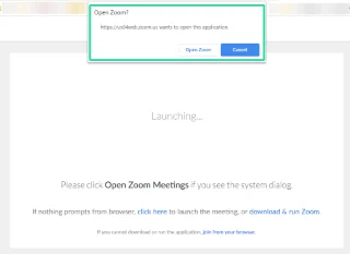 Web tarayıcısında Zoom Meeting nasıl zorlanır ve Zoom uygulamasını aç iletişim kutusunun nasıl engellenir