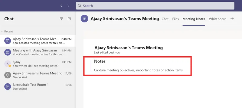 Microsoft Teams'de Toplantı Notları Nasıl Alınır