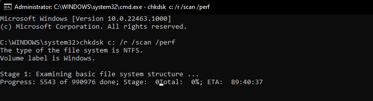 chkdsk 복구 명령: Windows 11에서 사용하는 방법