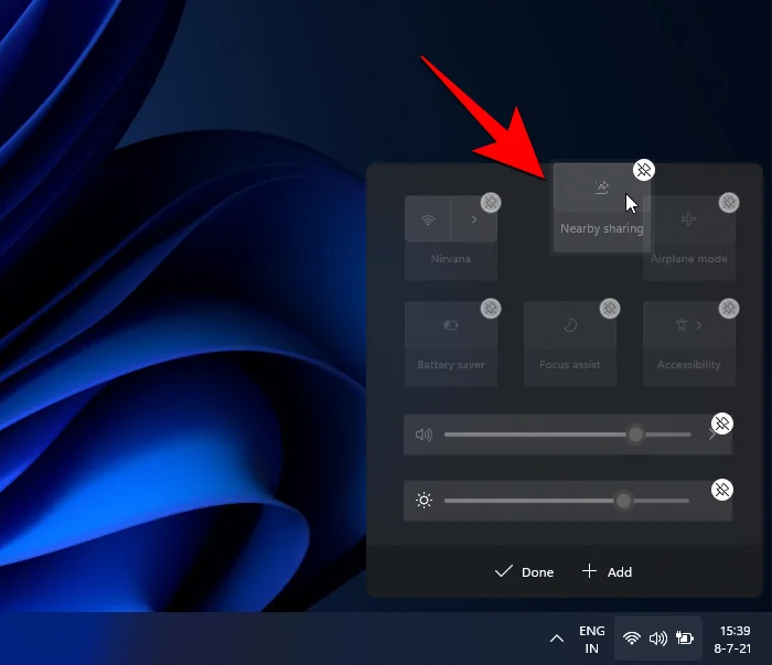 Windows 11 관리 센터에서 바로 가기를 추가, 제거 또는 변경하는 방법