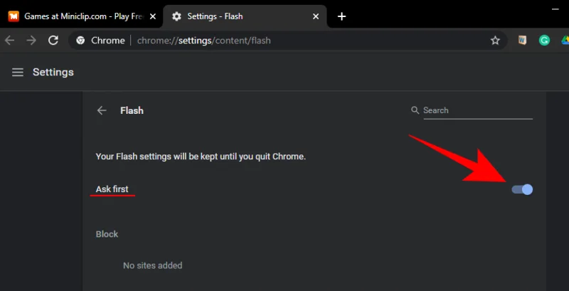 Windows 11에서 Adobe Flash Player 차단을 해제하는 방법