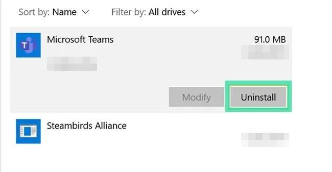 วิธีถอนการติดตั้ง Microsoft Teams (ค่อนข้างยุ่งยาก!)