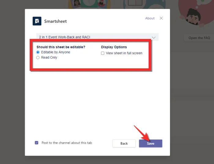 Microsoft Teams에 Smartsheet를 추가하는 방법