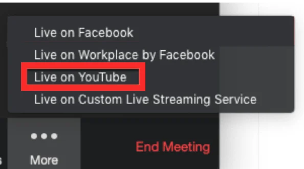 Facebook Live 및 YouTube에서 Zoom 회의를 실시간으로 스트리밍하는 방법