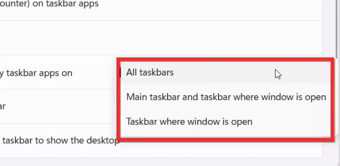 Windows 11'de Çoklu Monitör Ekranlarında Görev Çubuğu Nasıl Gösterilir veya Gizlenir