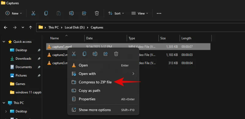 Windows 11에서 단일 또는 여러 파일을 압축하는 방법