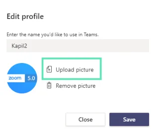 Changer la photo de profil sur Microsoft Teams
