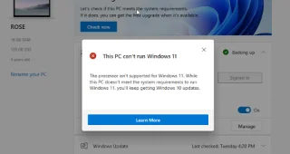 Windows 11 PC Sağlık Kontrolü Hatalarını Atlama