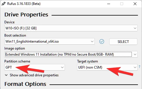 Rufus를 사용하여 부팅 가능한 Windows 11 USB 드라이브에서 TPM 및 보안 부팅을 비활성화하는 방법