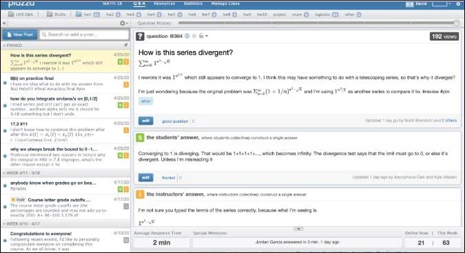 Application Piazza
