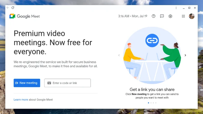 Google Meet كاختصار