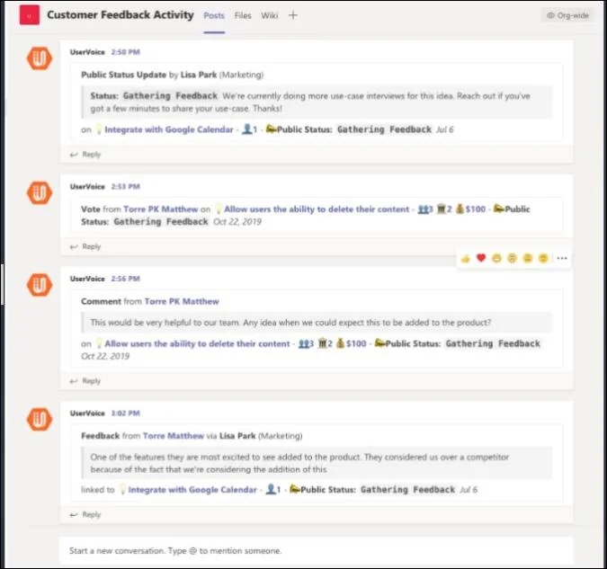 Application UserVoice