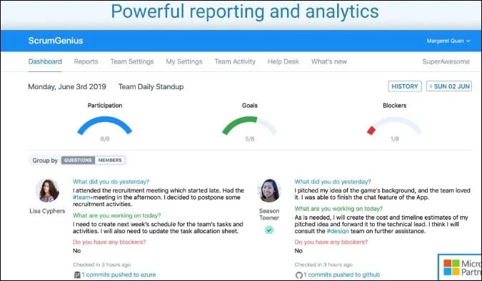 Application ScrumGenius