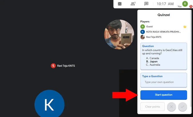 Comment mener un quiz sur Google Meet