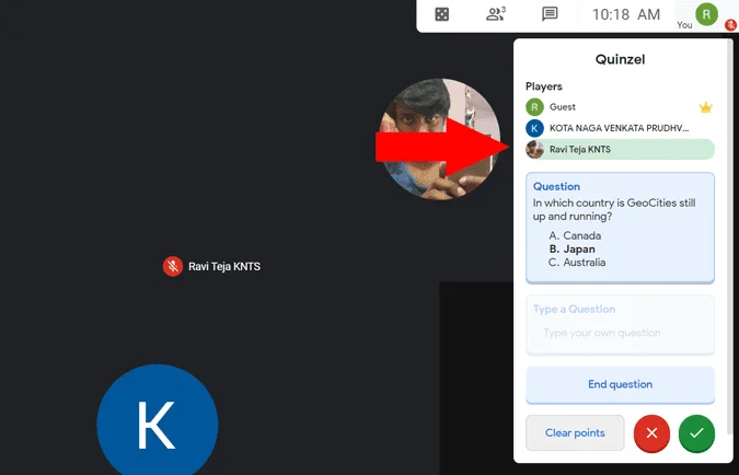 Comment mener un quiz sur Google Meet