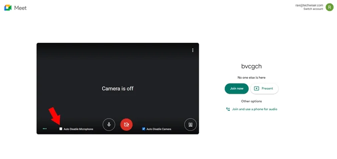 Comment mettre automatiquement en sourdine et désactiver la vidéo sur Google Meet