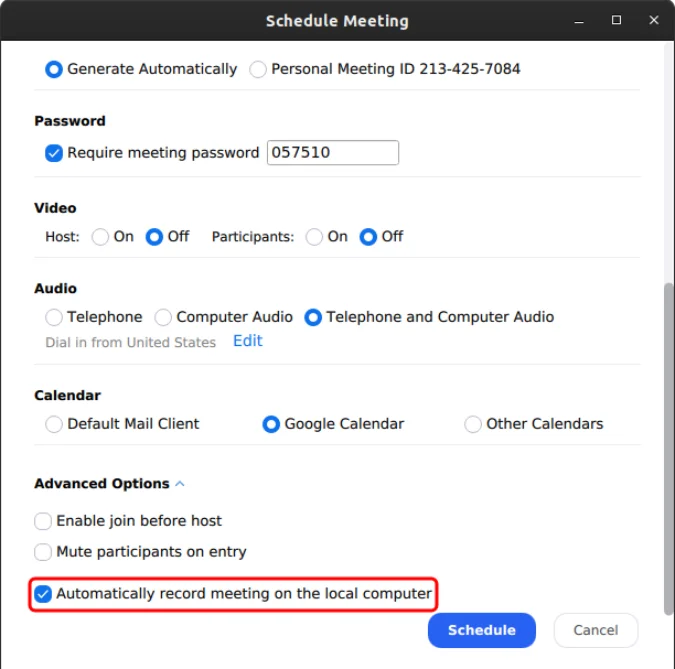 Comment enregistrer automatiquement les réunions Zoom
