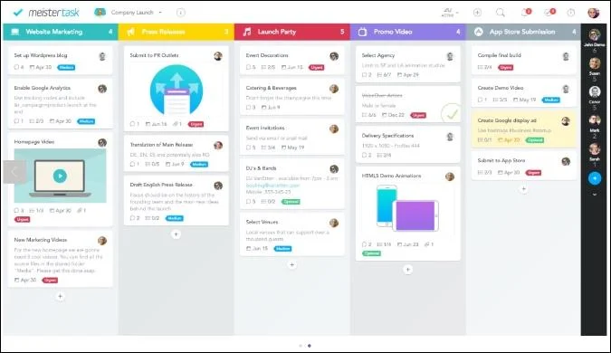 Application MeisterTask